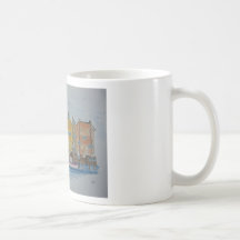 Fishing Village #1 Coffee Mugs