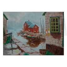 Fishing Village Greeting Cards