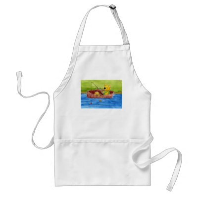 Fishing With Dad Adult Apron by 13BlackCatsDesigns