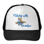 Fishing with Grandpa Fishing Shirt Mesh Hats