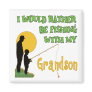 Fishing With Grandson Fridge Magnet