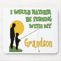 Fishing With Grandson Mouse Pads