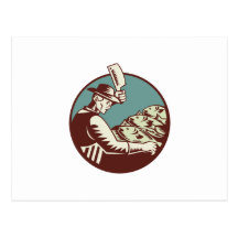 Fishmonger Butcher Knife and Fish Postcards