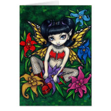 "Fishnets and Flowers" Greeting Card