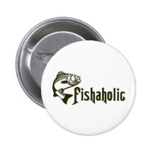 Fishoholic Pinback Button