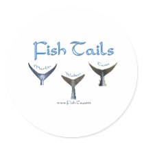 FishTails Collection by FishTs.com Round Stickers