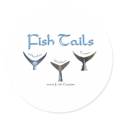 FishTails Collection by FishTs.com Round Stickers by FishTsdotcom