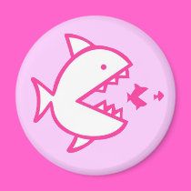 Fishy Business - Pink magnets