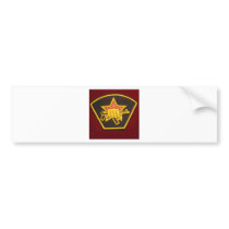 fist and red star bumper sticker