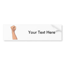 Fist Clenched Hand Sign Gesture Bumper Stickers