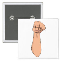 Fist Closed Hand Sign Gesture 2 Pin