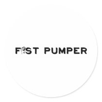 Fist Pumper Round Stickers