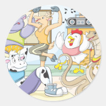 Fitness Centre for Women Round Sticker