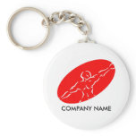 Fitness Customizable Keychain - Red