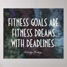 Fitness Dreams and Fitness Goals Posters
