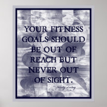 Fitness Goals in Blue and White #015 Poster