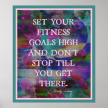Fitness Goals in Color #001 Poster