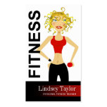 Fitness Pro 3 Blonde Personal Fitness Trainer Business Cards