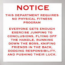 Fitness Program Notice Posters