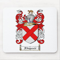 FITZGERALD FAMILY CREST -  FITZGERALD COAT OF ARMS MOUSE MAT