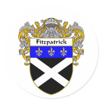Fitzpatrick Coat of Arms (Mantled) Stickers