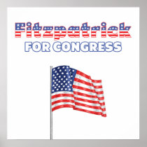 Fitzpatrick for Congress Patriotic American Flag Print