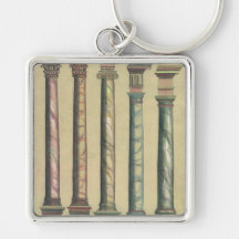 Five Architectural Orders by Vignola, 1562 Keychain