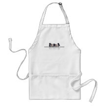 Five Black and Tan Cocker Spaniel Puppies Apron