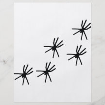 five black spiders icon flyers