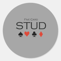 Five card stud T-shirt Sticker
