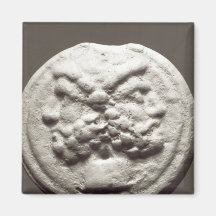 Five coins depicting Janus, Jupiter Fridge Magnets
