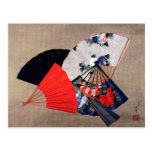 Five Fans, Hokusai Post Card