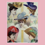 Five Fantastic Hats postcards