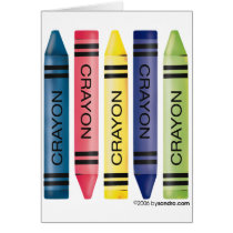 Five fat crayons