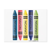 Five fat crayons