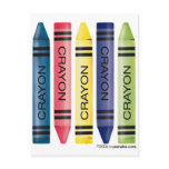 Five fat crayons