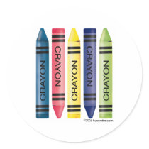 Five fat crayons