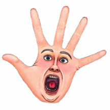 Five Fingered Face Cut Out