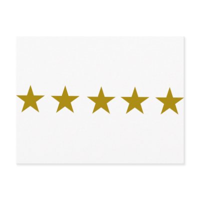 Five Golden Stars Postcards by Thinkdifferent