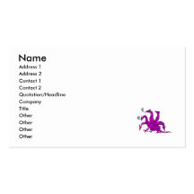 Five headed purple dragon.png business card template