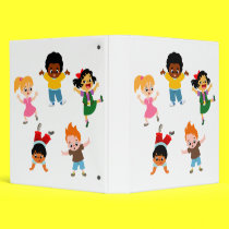 Five Kids Cartoon Avery Binder