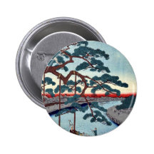 Five pines, Onagi canal by Andō, Hiroshige Ukiyo-e