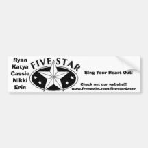 Five Star Bumper sticker