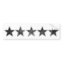 Five Stars Bumper Stickers