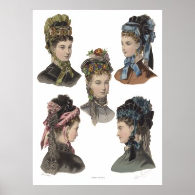 Five Victorian Beauties Poster by AntiqueImages