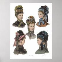 Five Victorian Beauties Poster by Anais Toudouze