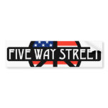 Five Way Street Bumper Sticker