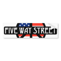 Five Way Street Bumper Sticker