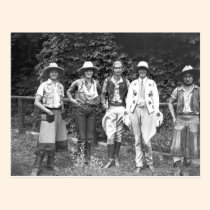 Five women at the dude ranch postcards