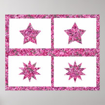 FivePoint TenPoint Star Decorations Poster